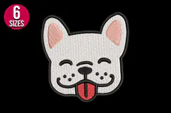 Pug Face Dog Machine Embroidery Design | Digital Pattern Product Image 2