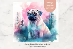 Pug Tumbler Wrap  Dog Tumbler Pug Sublimation Design Png
