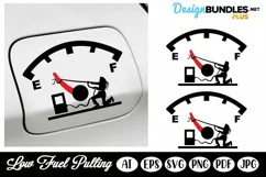 Man and Woman Fuel Gauge Sticker, Low Gas Car Decoration Product Image 1