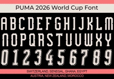 Morocco Puma World Cup 2026 Font Jersey Font Product Image 2