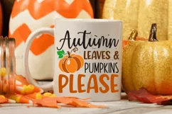 Autumn leaves & pumpkins please SVG, Pumpkin SVG Design Product Image 2