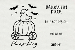 Line Art Cute Halloween Duck BUNDLE| EPS, SVG, PNG Product Image 6
