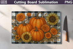 Pumpkin Floral Cutting Board | Thanksgiving Chopping Board Product Image 1