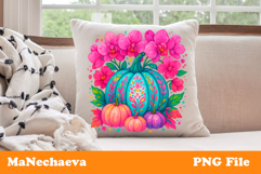 Fall Flower Pumpkin Bundle | Autumn Sublimation PNG Product Image 2
