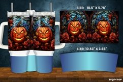 Stained Glass Halloween Tumbler Wrap | 40 Oz | Sublimation Product Image 3