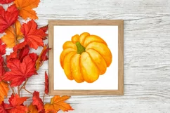Set of 3 Watercolor Pumpkin Prints | Wall Art Prints Product Image 2
