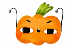 of cartoon pumpkins. Halloween pumpkin with candies Product Image 5
