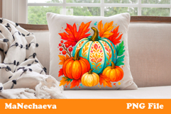 Fall Flower Pumpkin Bundle | Autumn Sublimation PNG Product Image 13