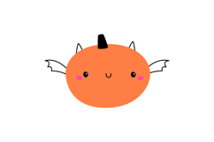 Halloween Pumpkin Bat Clipart Product Image 3