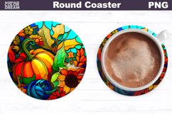 Pumpkin Coaster | Round Coaster Sublimation Product Image 1