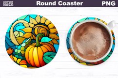 Pumpkin Coaster | Round Coaster Sublimation Product Image 1