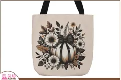 Autumn pumpkin with large flowers png, fall autumn pumpkin Product Image 4