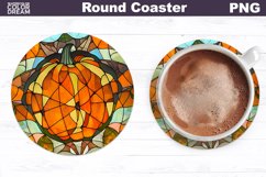 Pumpkin Coaster | Round Coaster Sublimation Product Image 1