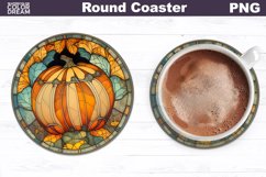 Pumpkin Coaster | Round Coaster Sublimation Product Image 1