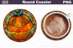 Pumpkin Coaster | Round Coaster Sublimation Product Image 1