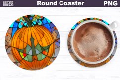 Pumpkin Coaster | Round Coaster Sublimation Product Image 1