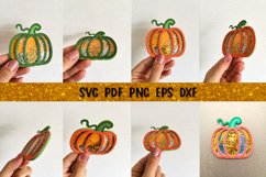Pumpkin Confetti Shaker SVG | 3D Pumpkin Paper Cut Design Product Image 7