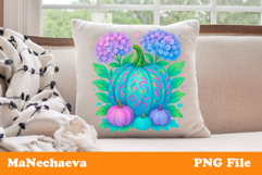 Fall Flower Pumpkin Bundle | Autumn Sublimation PNG Product Image 8