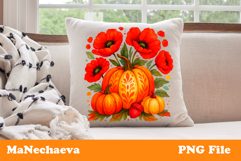 Fall Flower Pumpkin Bundle | Autumn Sublimation PNG Product Image 10