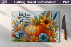 Kitchen Conversion Cutting Board | Thanksgiving Sublimation Product Image 5