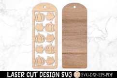 Pumpkin Bookmark SVG Laser Cut Product Image 2