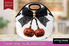 Pumpkin Bow Halloween Lunch Bag Spooky Season Lunch Bug PNG Product Image 1