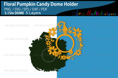 Floral pumpkin candy dome holder Product Image 3