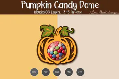 Pumpkin Candy Dome SVG Product Image 2