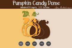 Pumpkin Candy Dome SVG Product Image 3
