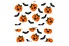 pumpkin cat halloween 40oz quencher tumbler sublimation wrap uv dtf wrap SVG high resolution transparent background