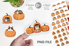 Pumpkin Cats Fall Sticker Product Image 1