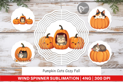 Wind Spinner Pumpkin Cats Fall Product Image 1