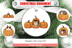Ornament Pumpkin Cats Fall Product Image 1