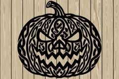 pumpkin celtic stencil silhouette SVG Product Image 1