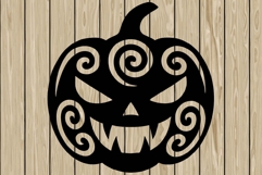 pumpkin celtic stencil silhouette SVG Product Image 1