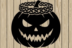 pumpkin celtic stencil silhouette SVG Product Image 1
