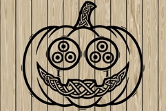 pumpkin celtic stencil silhouette SVG Product Image 1