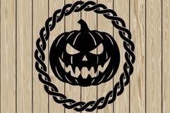 pumpkin celtic stencil silhouette SVG Product Image 1