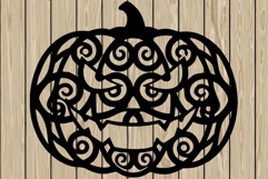 pumpkin celtic stencil silhouette SVG Product Image 1