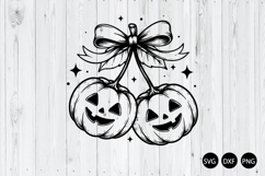 Pumpkin Cherries SVG, Halloween Pumpkin SVG, Fall Pumpkin Product Image 1