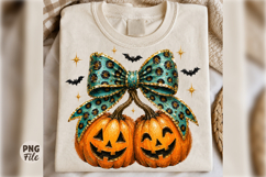 Pumpkin Cherries Png, Leopard Jack O Lantern Sublimation Product Image 1