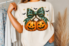 Pumpkin Cherries Png, Leopard Jack O Lantern Sublimation Product Image 3