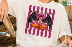 Pumpkin Cherry Bat Wings PNG,, Halloween Sublimation Design Product Image 2