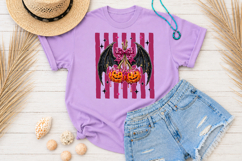 Pumpkin Cherry Bat Wings PNG,, Halloween Sublimation Design Product Image 3