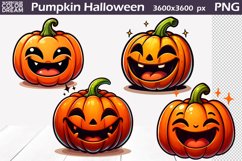 Pumpkin Halloween Clipart | Pumpkin Sublimation Product Image 1