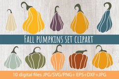 Fall pumpkins set clipart SVG/PNG Product Image 1