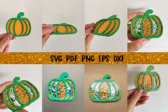 Pumpkin Confetti Shaker SVG | 3D Pumpkin Paper Cut Design Product Image 6