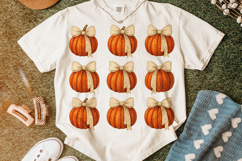 Halloween Coquette Pumpkin PNG, Pumpkin Fall Bow PNG, Autumn Product Image 4
