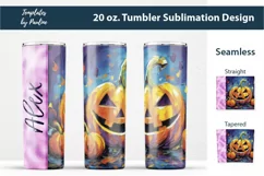 Pumpkin Add Your Name Tumbler Wrap for sublimation
