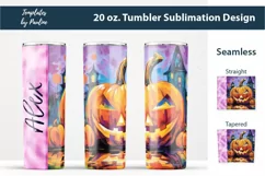 Pumpkin Add Your Name Tumbler Wrap for sublimation